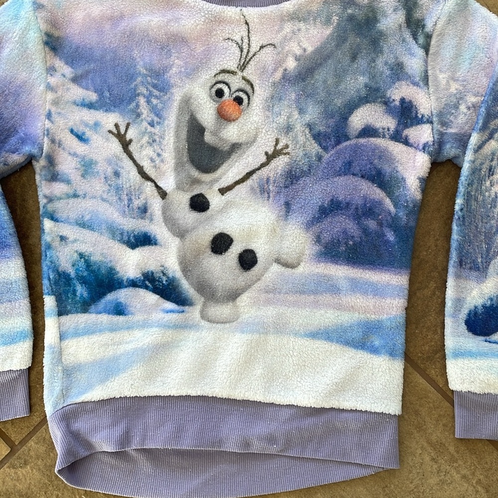 + DISNEY + Girls Olaf Fleece Top - Picture 3 of 8